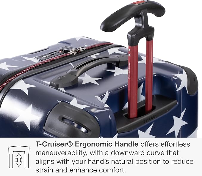 Traveler's Choice Maxporter II Polycarbonate Hardside Trunk with Spinner Wheels, American Flag, 31-Inch Large Trunk