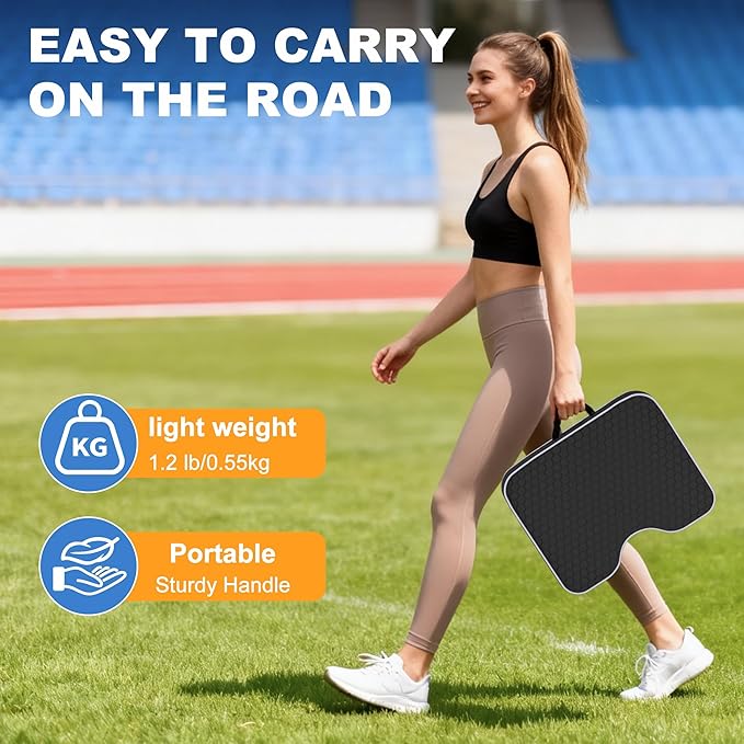 Stadium Seat Cushions for Bleachers 2 Pack - 3.15" Extra Thick Portable Bleacher Seats with Memory Foam & Massage Dots, Comfortable Waterproof Outdoor Chair Pads for Sporting Events, Travel, Camping