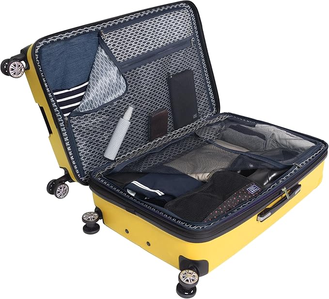 Ben Sherman Derby Spinner Travel Upright Luggage, Mustard, 3-Piece Set (20"/24"/28")