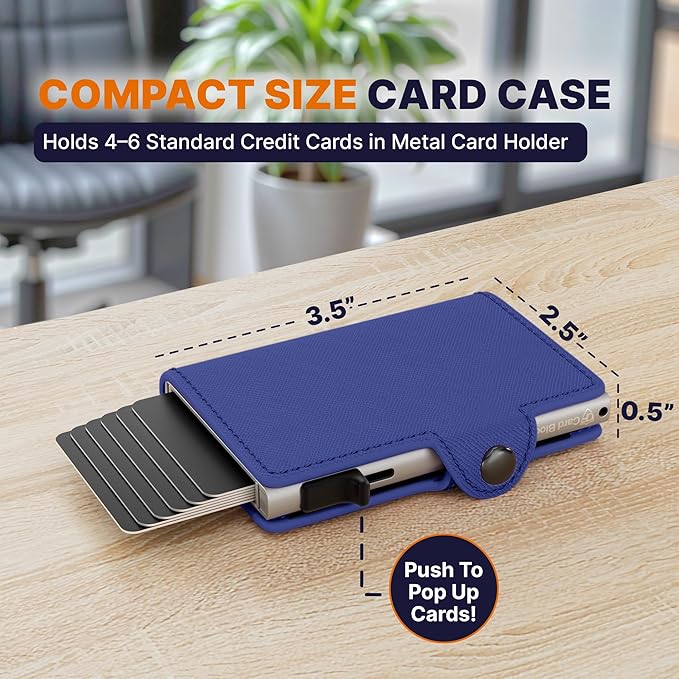 Conceal Plus Pop Up Wallet for Women – Slim Wallet for Small Purse & Crossbody Bag with Quick Card Access and RFID Blocking – Compact Card Holder (4-6 Card Capacity)