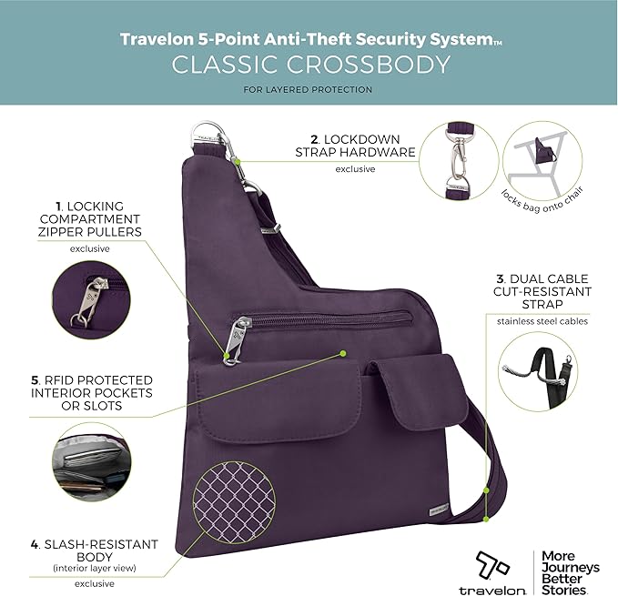 Travelon Anti-Theft Classic Crossbody Bag