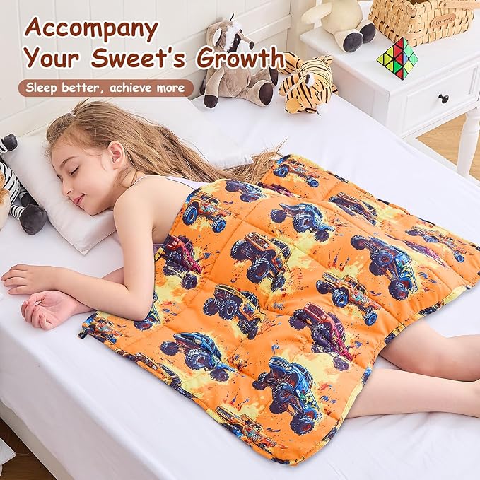yescool Weighted Lap Blanket 2 Pounds Cooling Weighted Lap Pad, Truck Car Small Weighted Blanket, Weighted Throw Blanket for Travel Indoor Outdoor, 20"x30"