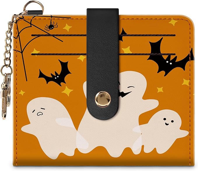 Airkit Small Wallets Woman RFID Blocking Leather Credit Card Holder - with ID Window - Card Wallets for Women - with Zipper Coin Purse - Keychain Wallet