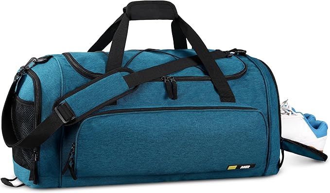 MIER Large Gym Bag for Men Sports Duffle Bag with Shoe Compartment 60L Lightweight Duffel Bags for Workout Fitness Travel