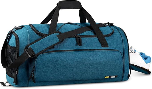 MIER Large Gym Bag for Men Sports Duffle Bag with Shoe Compartment 60L Lightweight Duffel Bags for Workout Fitness Travel
