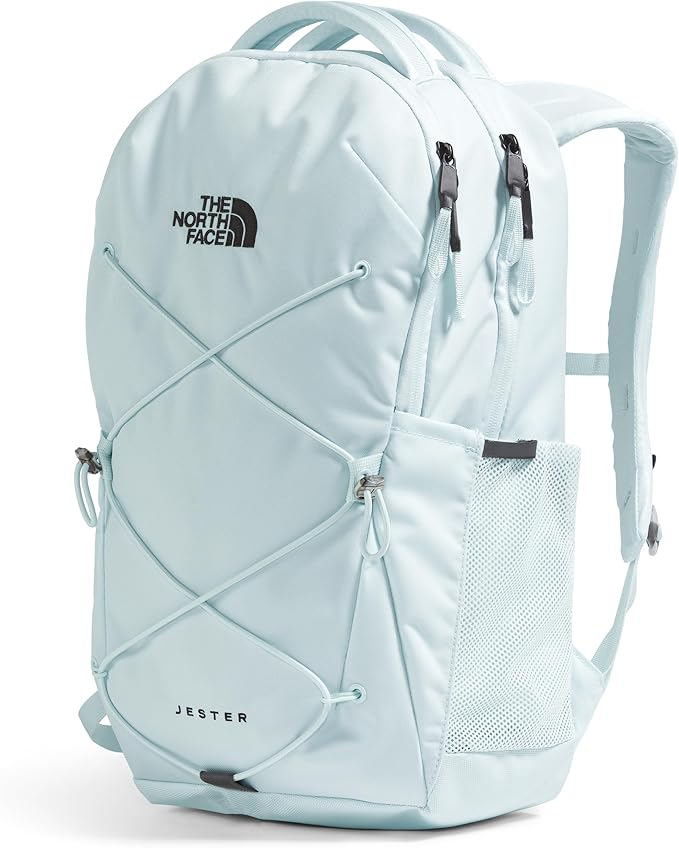 The North Face Women's Jester Everyday Laptop Backpack - Commuter Travel Bag, Laptop Sleeve, Water-Repellent, Ice Blue/TNF Black, One Size