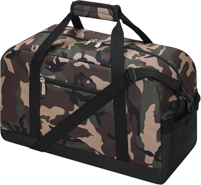 Small Gym Bag 18 inch Carry On Duffel Bag for Weekender Travel - Camouflage