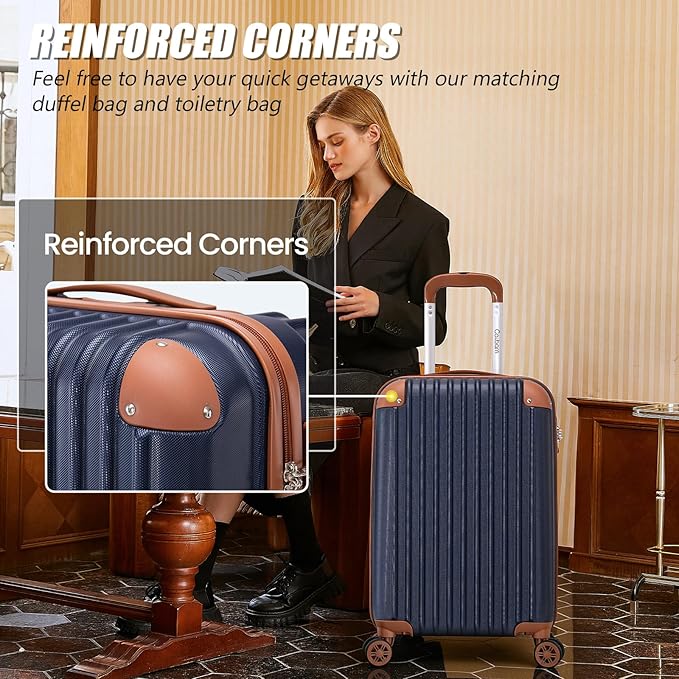 Luggage Sets 5 Piece Suitcases with Wheels, Suitcase Set ABS Hard Case Luggage with TSA Lock Spinner Wheels Durable Travel Luggage