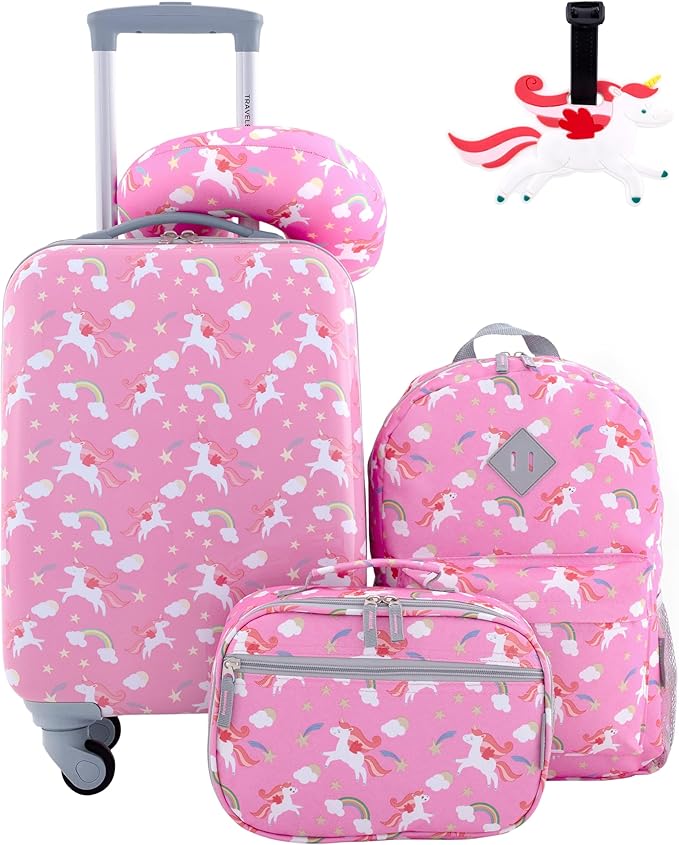 Travelers Club 5 Piece Kids' Luggage Set, Unicorn