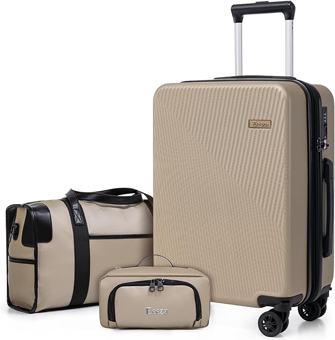 Expandable Carry on Luggage Sets,Suitcases with Detachable Wheels Hardshell 22x14x9 Airline Approved,Lightweight Luggage Set with TSA Lock,Carry on Suitcase