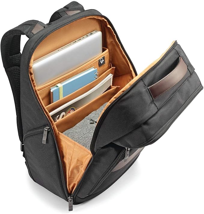 Samsonite Kombi Business Backpack – Ballistic Nylon, 15.6” Laptop Compartment, Tablet Pocket, SmartSleeve™, Multi-Pocket Organizer, Padded Straps & Back, Top Handle, Fleece-Lined Accessory Pocket