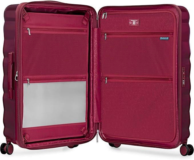 Traveler's Choice Edinburgh II Hardside Spinner Luggage, TSA Lock, Red, 29" Large