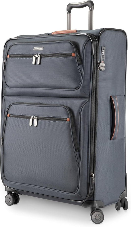 Ricardo Beverly Hills Montecito 3.0 Softside Luggage Collection – Expandable Suitcases with Wheels and TSA Lock, 29" Large Check-In, Graphite