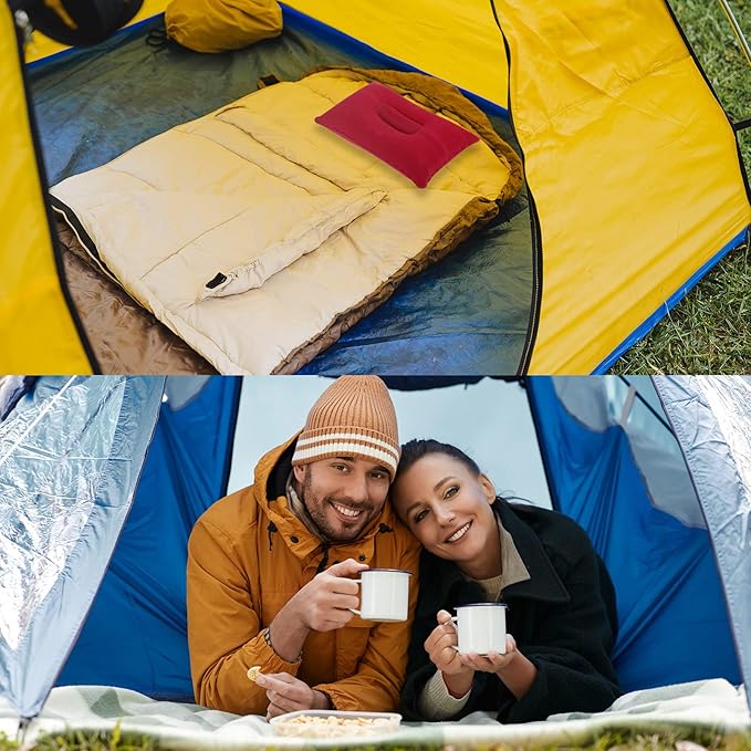 PATIKIL Inflatable Pillow, 2 Pack Squared Ultralight Camping Travel Pillow Desk Rest Neck Support for Hiking Backpacking Office, Gray