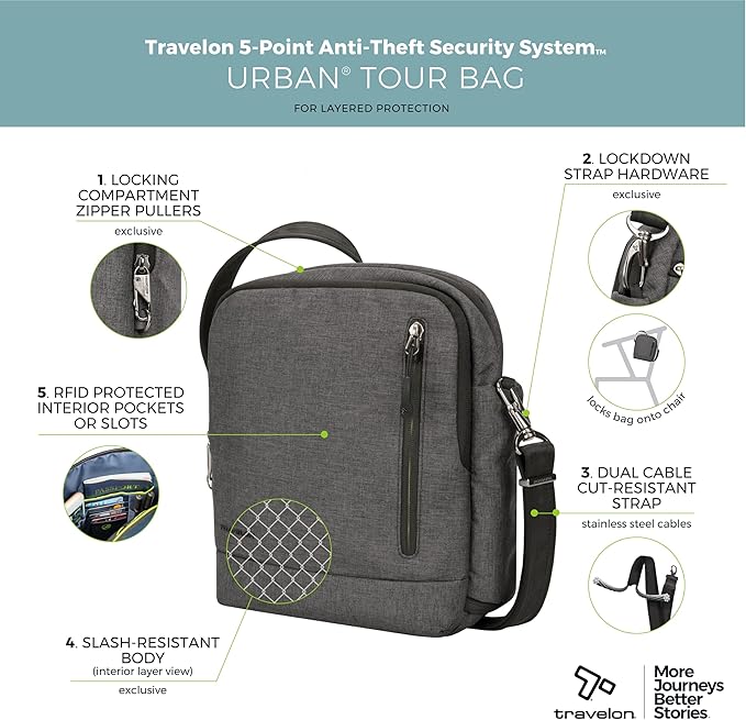 Travelon Anti Theft Urban Tour Bag