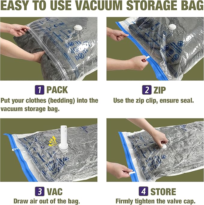 Travel Vacuum Bags with Electric Pump, Vacuum Travel Bags for Luggage and Suitcase, Clothes Clothing (6S 6XS)