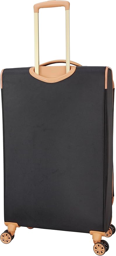 Dockers Seahorse Softside Expandable 8-Wheel Spinner Travel Checked Luggage, 3-Piece Set, Black