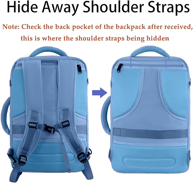 MATEIN Cute Backpack for Women, Nurses Teacher, Expandable Water Resistant Carry on Backpacks for Business Trip, 45L Rucksack for Traveler Outdoor Sports, Gift for Traveling