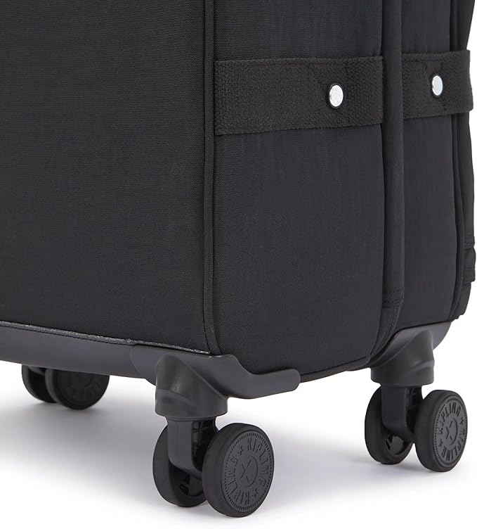 Kipling Spontaneous Softside Spinner Wheel Luggage, Integrated TSA Accepted Lock, Black Noir, Checked-Medium 26,KI6918