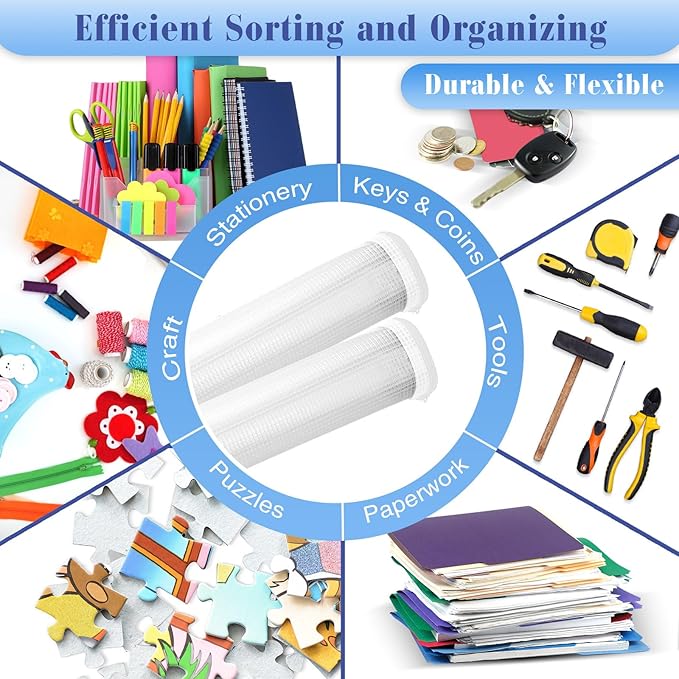 Jetec 32 Pcs Mesh Zipper Bags Toy Storage Bikini Organizer Bag Bolsas Para Guardar Trajes De Bano Waterproof Zipper Reusable Pouch Puzzle Multipurpose for Storage Office(White,9 x 7 Inch)