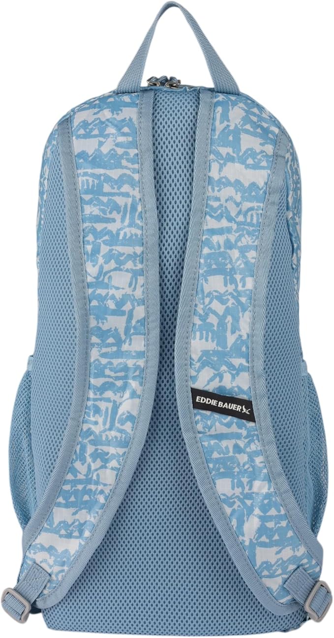 Eddie Bauer Stowaway Packable Backpack | Travel | Outdoor | Lightweight | Foldable | Durable | Ripstop Polyester | 20L - Blue Fog