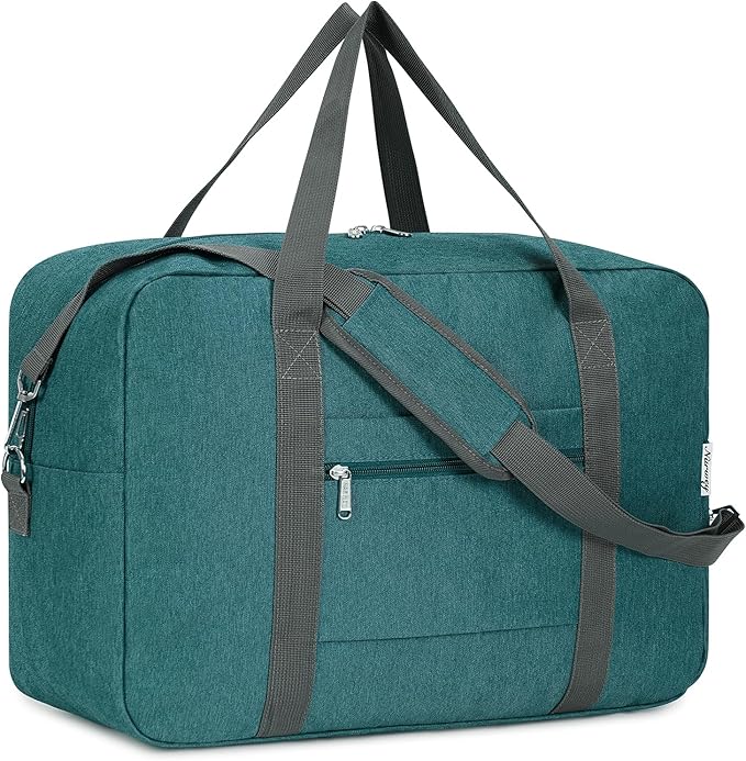 For Spirit Airlines Personal Item Bag 18x14x8 Foldable Travel Duffel Bag Tote Duffle Carry on Luggage for Women and Men 30L (Teal)