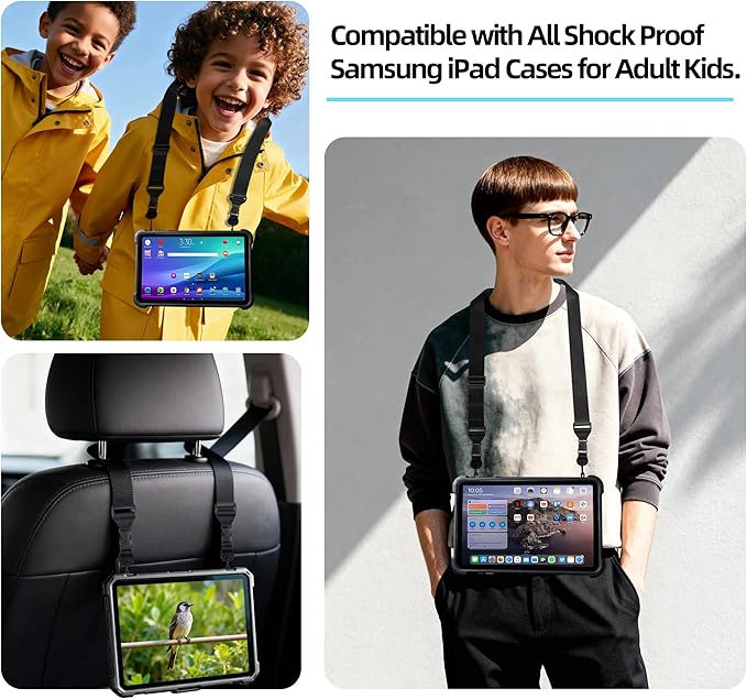 Adjustable Shoulder Strap:Comfortable iPad Strap Nylon Neck Lanyard for iPad/Samsung Tablet Case,Camera Binocular Crossbody Laptop Luggage Bag