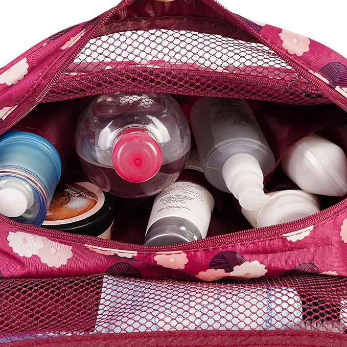 Narwey Small Hanging Travel Toiletry Bag for Women, Travel Bag for Toiletries, Makeup Bag Organizer Make Up Bags Cosmetic Bags for Girls