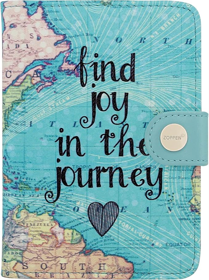 ZOPPEN Passport Holder Women, Passport Cover Travel Wallet Rfid Blocking Passport Wallet Cover Case Travel Essentials Document Organizer, Map