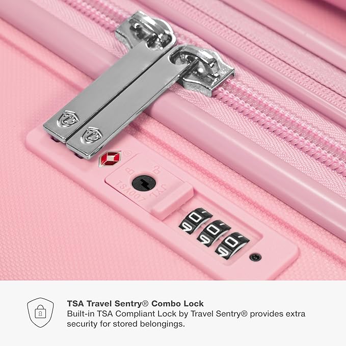 Traveler's Choice Pagosa Hardshell Expandable Luggage with Spinner Wheels, Pink, 30-Inch Large