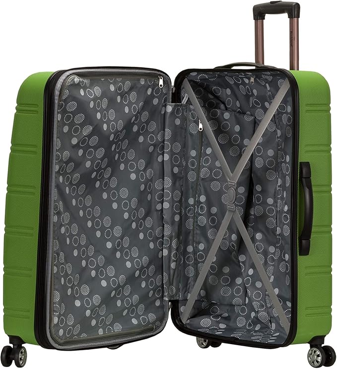 Rockland Melbourne Hardside Expandable Spinner Wheel Luggage, Green, 3-Piece Set (20/24/28)