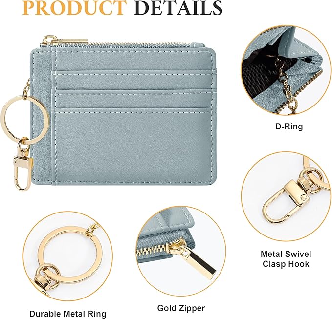 Sodsay Card Case Slim Front Pocket Wallet for Women Credit Card Holder with Keychain | Slim, Front Pocket, Credit Card Holder, with Keychain