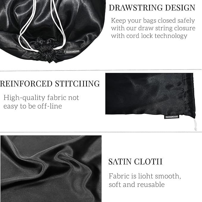 7 Pack Dust Bags for Handbags Storage Silk Cloth Bag With Drawstring Large Storage Pouch for Handbag Purse Shoes Boots