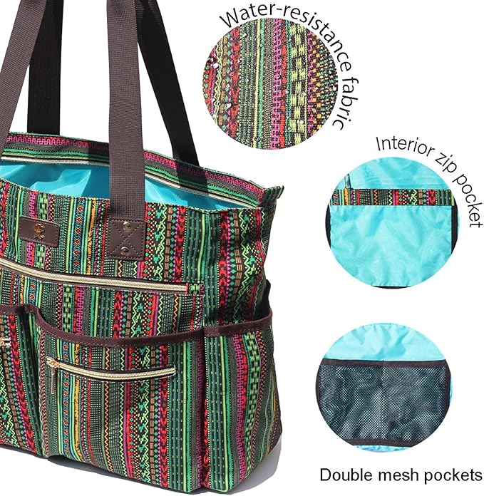 Weekender Bag Carry On Bag Overnight Tote Travel Duffle with 13 Pockets for Travel,Work，Gym,Beach,Teacher,Nurse