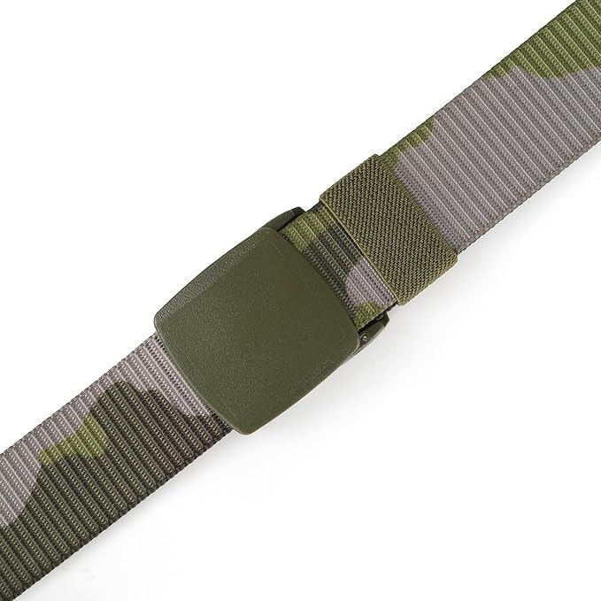 Mile High Life Nylon Web Belt Outdoor Military Belt With TSA Safe Plastic Buckle Belt
