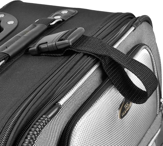 U.S. Traveler New Yorker Lightweight Expandable Rolling Luggage, Gray, 3-Piece Set