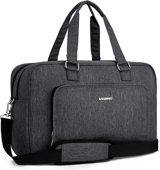 BAGSMART Weekender Bags for Women, Travel Duffle Overnight Bag Personal Item Bag with Shoe Bag for Travel Essentials