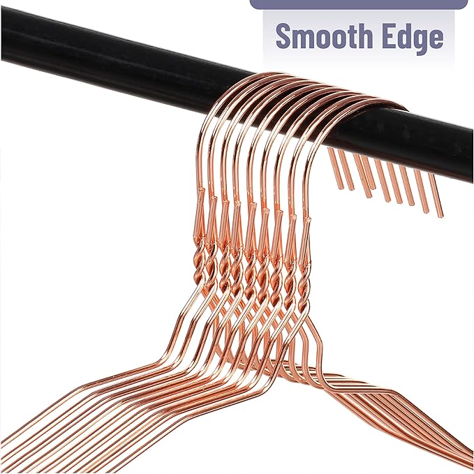 Mr. Pen- Rose Gold Metal Hangers, 10 Pack - Wire Coat Hangers for Clothes