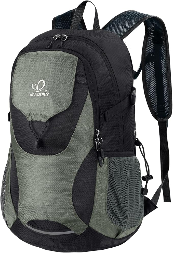 WATERFLY Lightweight Packable Hiking Backpack: 30L Foldable Travel Daypack Ultralight Camping Day Pack for Woman Man