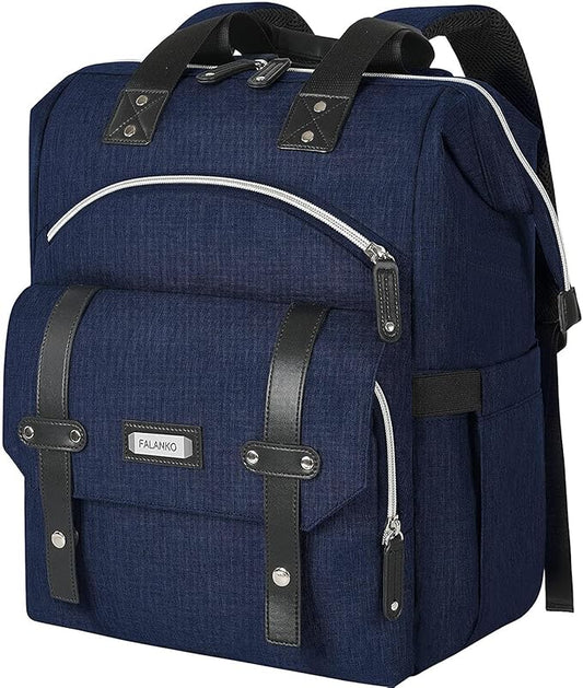 FALANKO Laptop Backpack for Women, Doctor Teacher Work Bookbag College Shoulder Bag with RFID Anti-theft, Nurse Travel Business Bag for Men Women Fit 15.6 Inch Computer