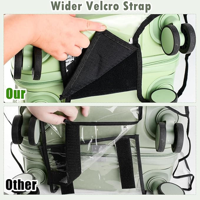 Thicken Clear Luggage Cover Protector, 22" PVC Luggage Covers for Suitcase Waterproof Dustproof Anti-scratch Travel Suitcase Covers Case for Wheeled Luggage