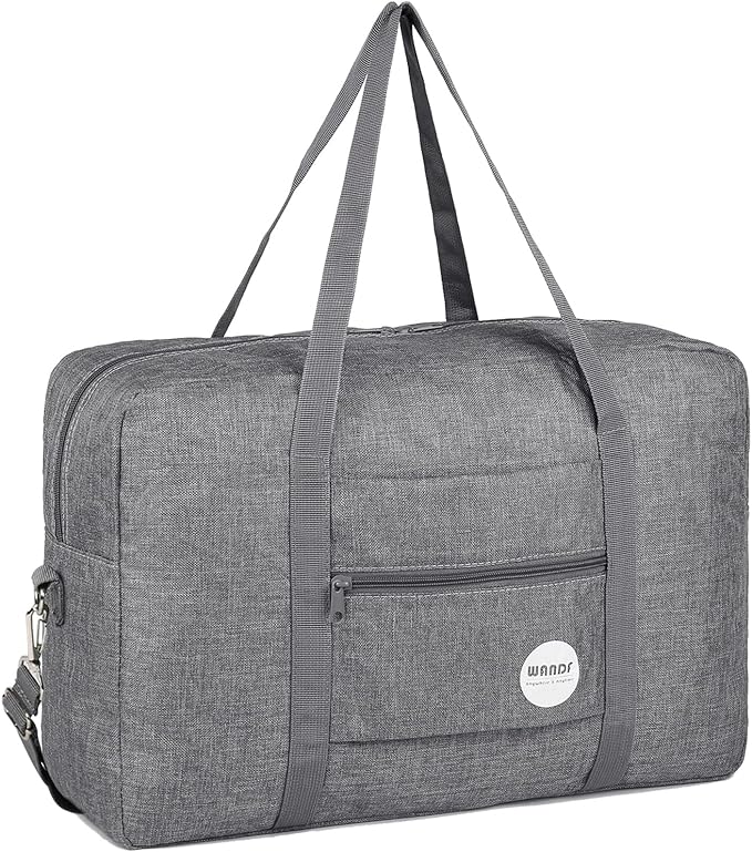 WANDF For Spirit Airlines Personal Item Bag 18x14x8 Travel Duffel Bag Underseat Foldable Carry-on Luggage for Women