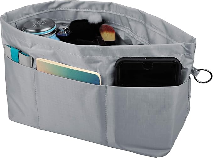 Vercord Handbag Purse Tote Pocketbook Organizer Insert Zipper Closure 11 Pockets 3 Sizes Many Colors