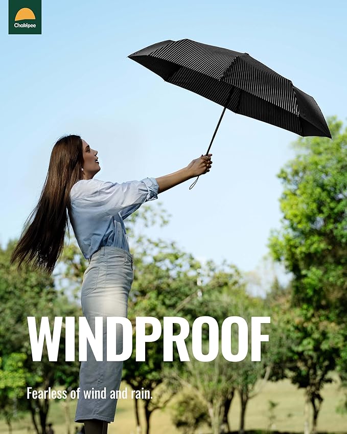 Travel Compact Umbrella Windproof - Portable Automatic for Rain, Folding Umbrella for Men and Women, Portable 210T Fabric