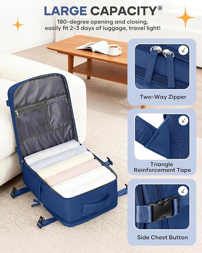coofay Travel Backpack for Men Women Carry on Backpack for Airplanes Personal Item Bag for Traveling on Airplane Traveling Backpacks Airback Backpacks for Travel Mochila de Viaje