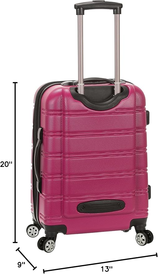 Rockland Melbourne Hardside Expandable Spinner Wheel Luggage, Magenta, Carry-On 20-Inch
