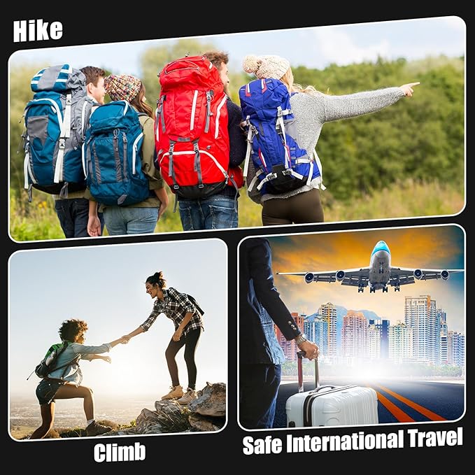 Cozypower 2 Pcs Hidden Money Belt for Travel Hidden Pockets Under Clothes Security Money Wallet Nylon Security Cash Safe Anti Theft Tactical Belt with Pouch