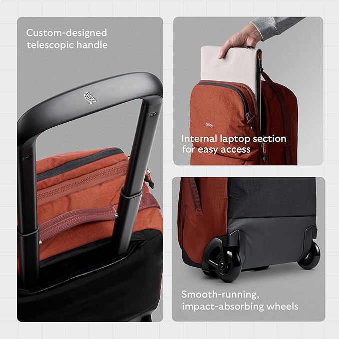 Bellroy Lite Carry-On (38L lightweight luggage, with built-in packing cubes and a compressible shell) - Black
