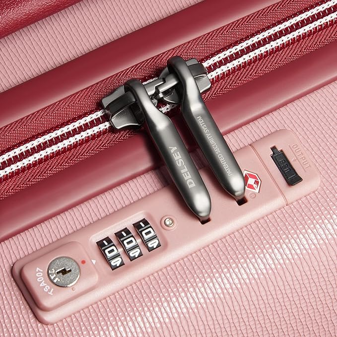 DELSEY PARIS Chatelet Air 2.0 Hardside Luggage with Spinner Wheels, Pink, Carry on Plus 20 Inch