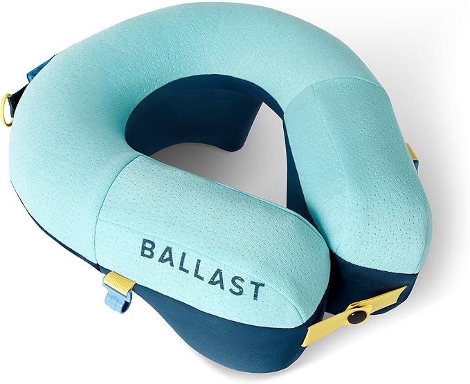 Ballast Pro Beach & Travel Pillow – Inflatable Neck Pillow for Airplanes, Beach & Pool, Compact and Water-Resistant